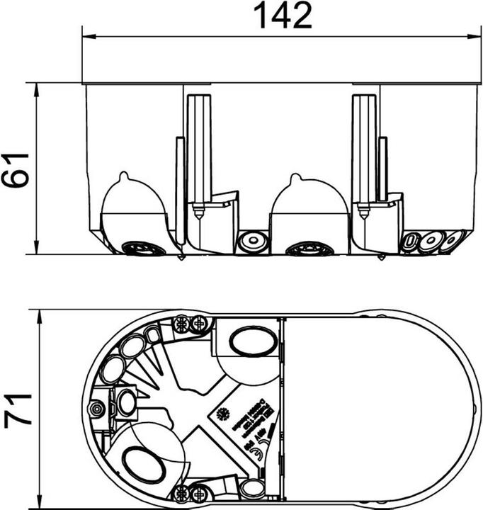 Actual product image OBO Bettermann HW electronic box double version, windproof