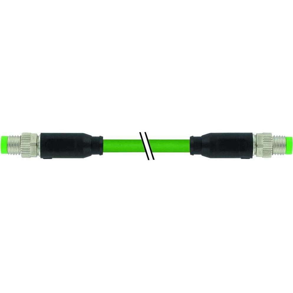 Murr Elektronik M8 St. 0° M8 St. 0° geschirmt, Ethercat PUR 1x4xAWG26 geschirmt gn UL/CSA+schleppk. 0.1m, Elektronikkabe...