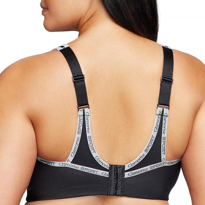 Actual product image Glamorise Nobounce Camisole 1066 Womens NonWired Sports Bra Black 95H Black 95H (95 H)
