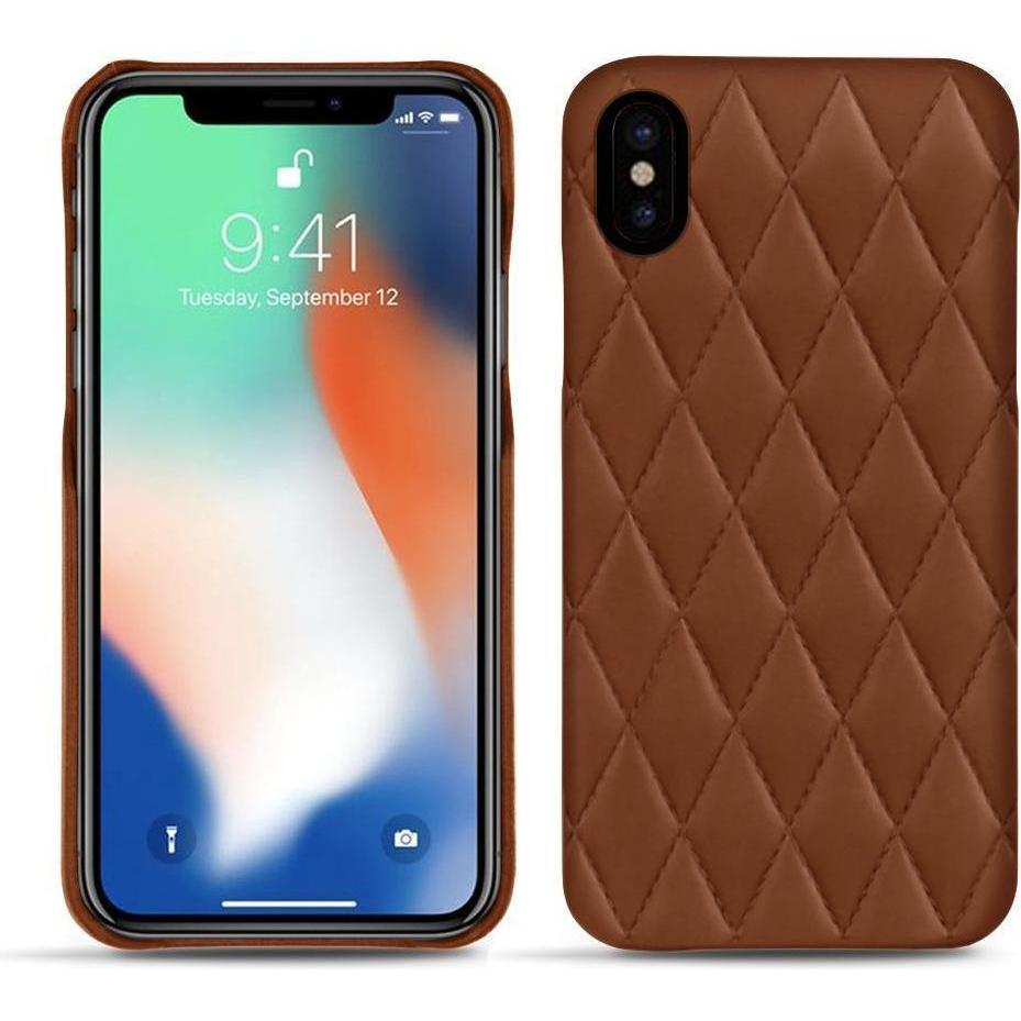 Noreve Lederschutzhülle (Apple iPhone XS Max), Smartphone Hülle, Braun