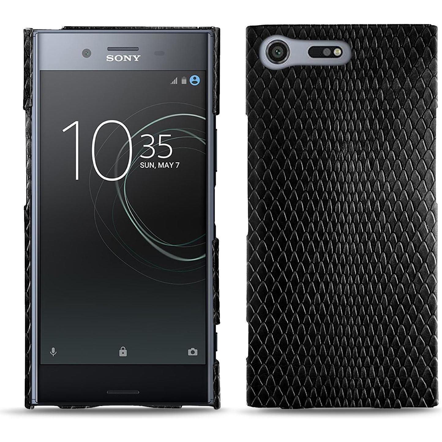 Thumbnail - Noreve Lederschutzhülle (Sony Xperia XZ Premium), Smartphone Hülle, Schwarz