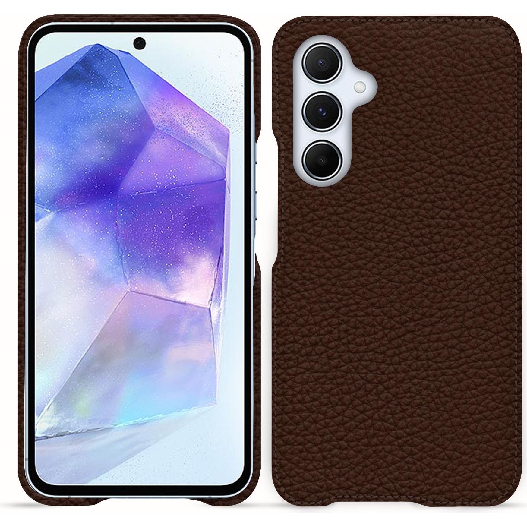 Thumbnail - Noreve Lederschutzhülle (Samsung Galaxy A55), Smartphone Hülle, Braun