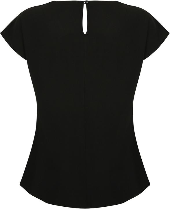 Image du produit Henbury Top avec design plissé manches courtes sur le devant (XL)