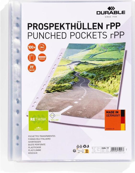 Image du produit Durable Pochettes pour prospectus (A4, 100x)