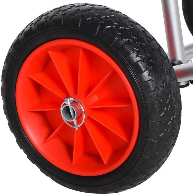 Immagine prodotto Swisshandel24 Carrello per canoa in alluminio Carrello per kayak Carrello per surf pieghevole con cinghia Ruote