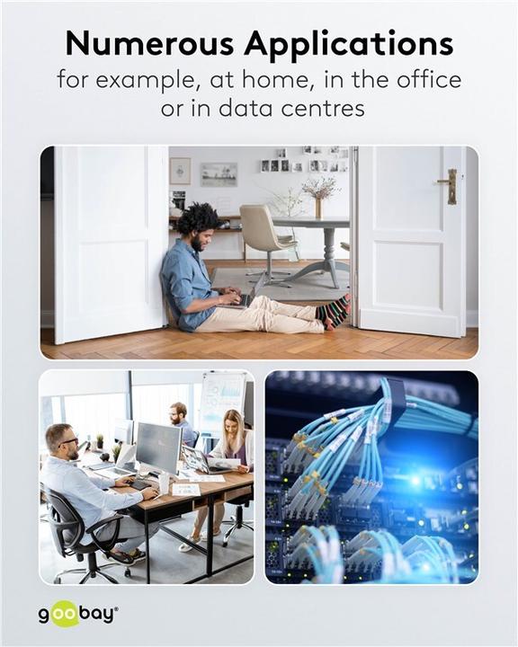 Produktbild Goobay Glasfaserkabel FTTH, Singlemode OS2 Yellow, Gelb Simplex, 3 m (3 m)