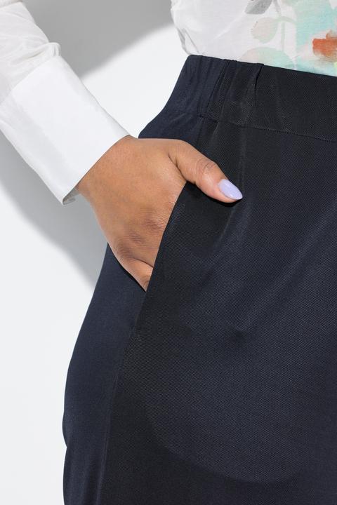 Produktbild Ulla Popken Slinky-Culotte, wadenlang, weites Bein, Elastikbund (50, 52)