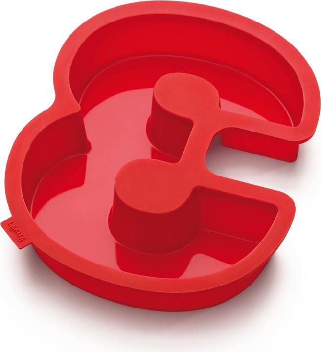 Produktbild Lékué Zahlen Backformen Nummer 3, rot (27 cm)