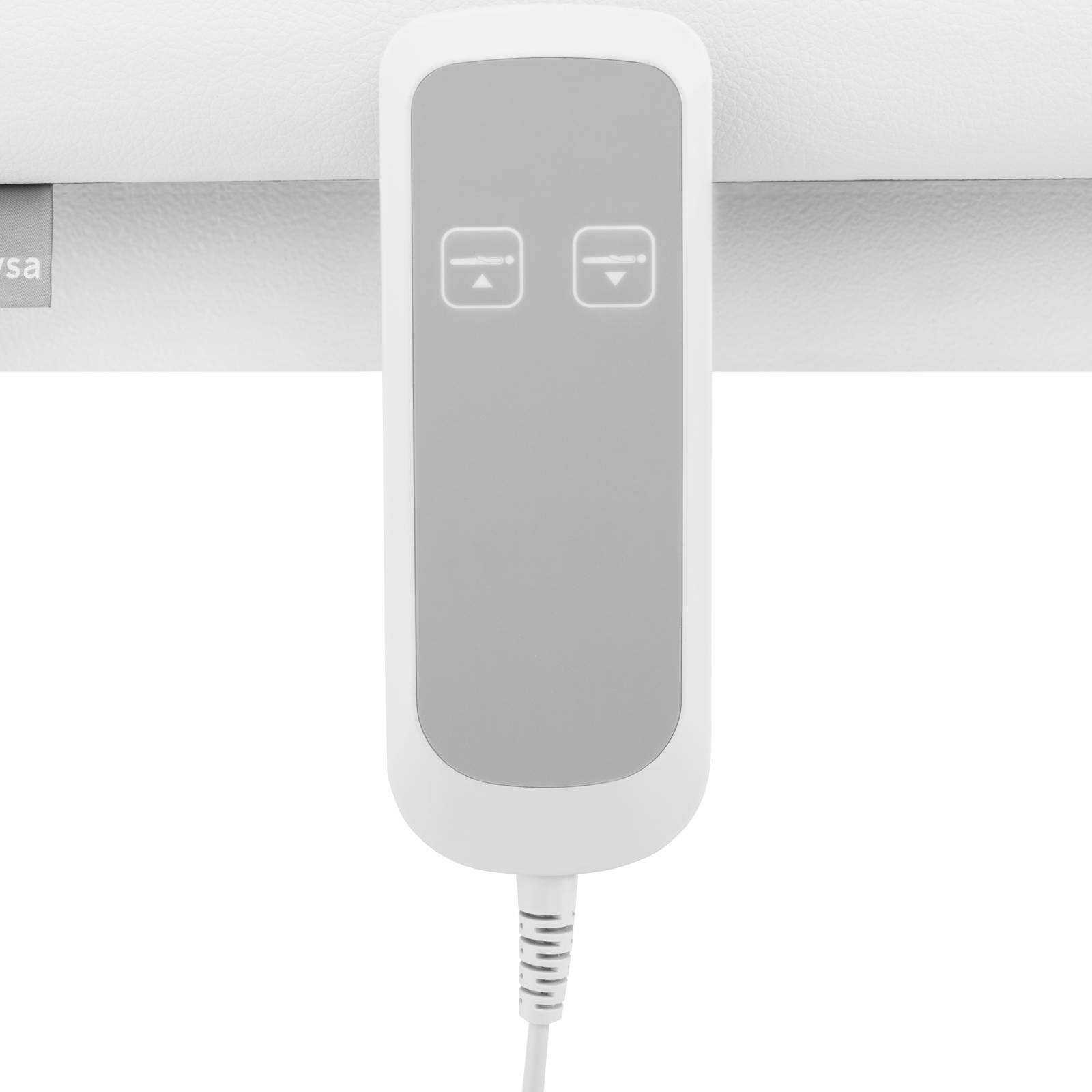 Thumbnail - Physa, Massageliege + Massagesessel, Massageliege elektrisch Massagebank Therapieliege 200 kg weiss Fusspedal Räder
