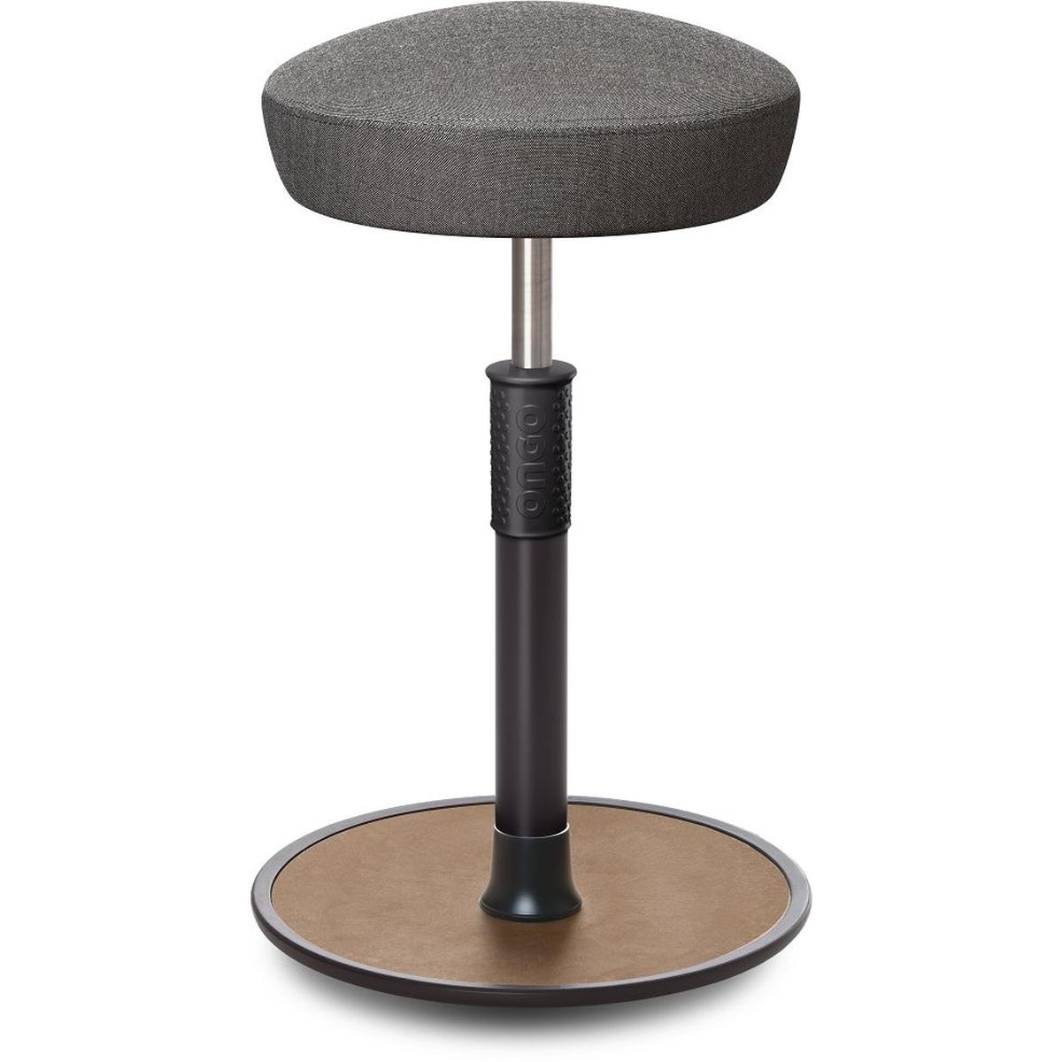 Ongo, Bürostuhl, Sitz- Stehhocker Free Tall Hutsitz kvadrat Remix Salz&Pfeffer schwarz /Natur