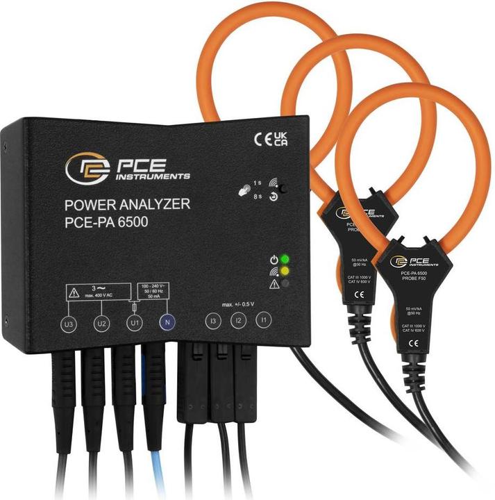 Produktbild PCE Instruments Netz-Analysegerät 3phasig, 1phasig mit Loggerfunktion, inkl. S (Analysator)