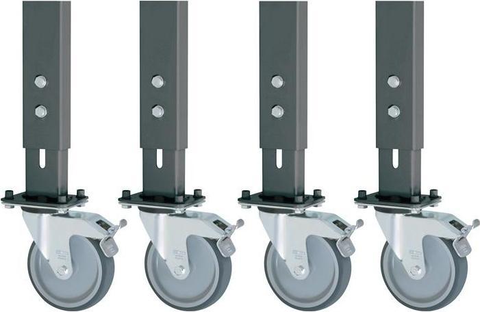 Actual product image RAU Castor set 4 swivel castors with brakes Castor Ø 125 mm for workbenches height 760-1080 mm