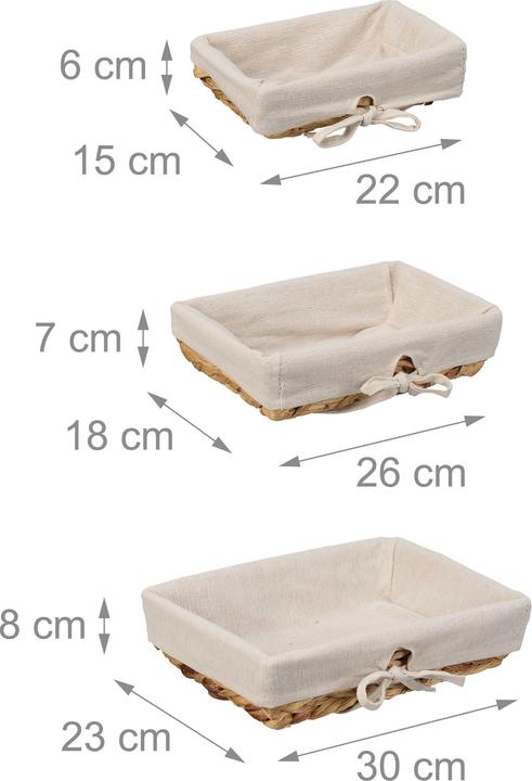 Produktbild Relaxdays 3tlg. Brotkorb