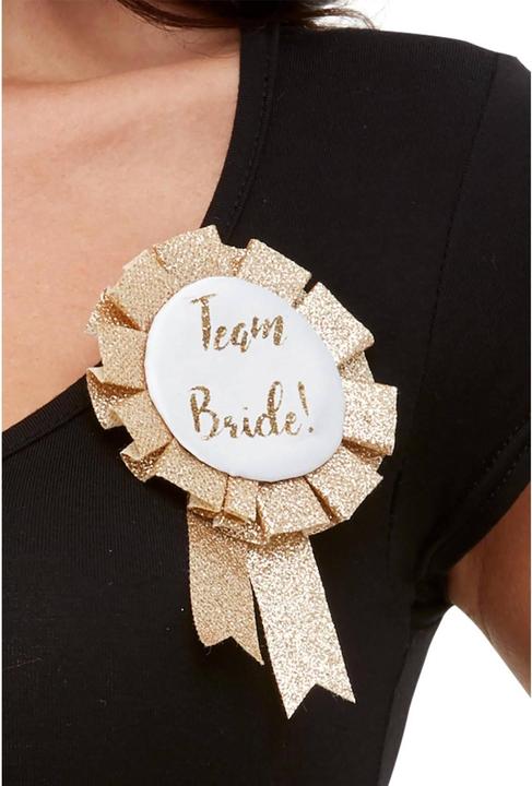 Produktbild Smiffys Rosette Abzeichen Team Bride
