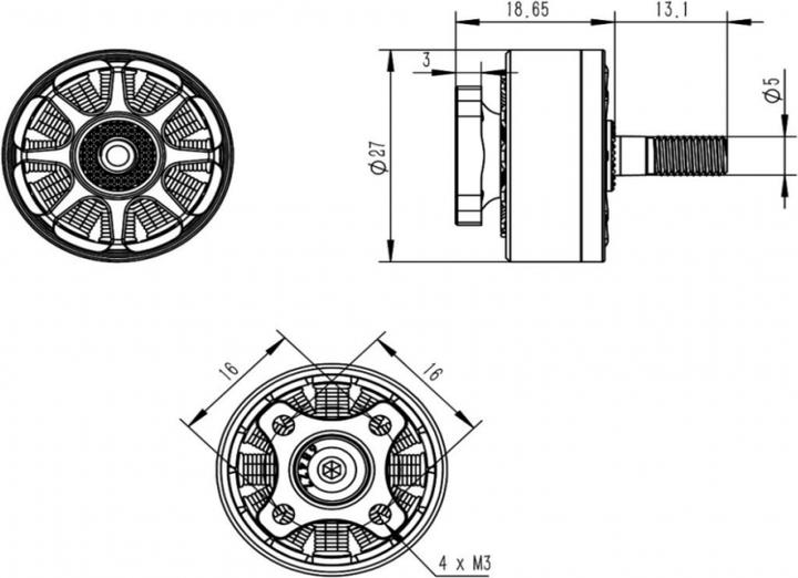 Produktbild TBS Chupito EX2207 2000kv (Drohnen Ersatzteile)