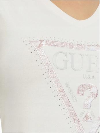 Immagine prodotto Guess Damen T-Shirt Vn Python Triangl Ecru (S)