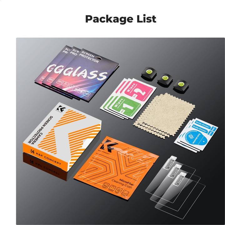 Produktbild K&F Concept Camera Screen Protector*3, with Hot Shoe Level*3, for Sony ZV-E1, A7 IV, A6700, A7CII