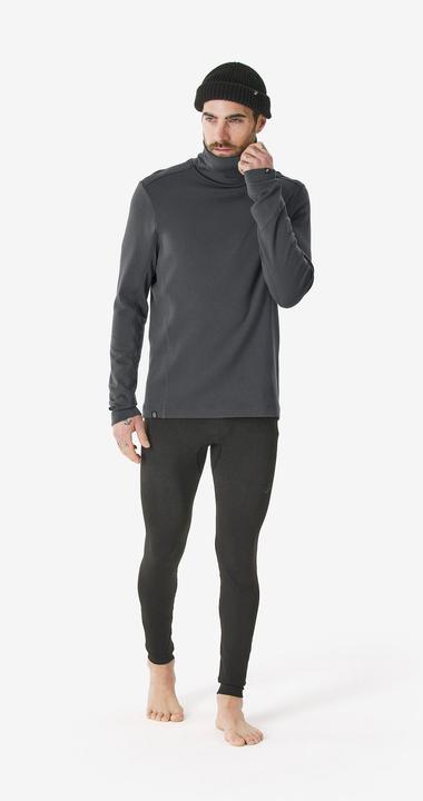 Actual product image Wedze Skiunterhemd Herren warm Rollkragen Merinowolle - BL500 Woolneck schwarz (S)