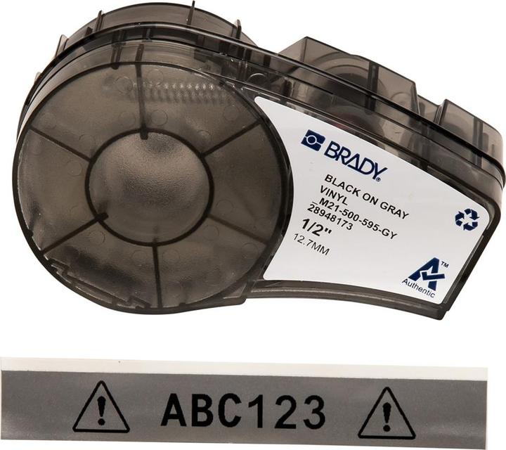 Actual product image Brady M211 and M210, vinyl labels for indoor and outdoor use (1.27 cm)