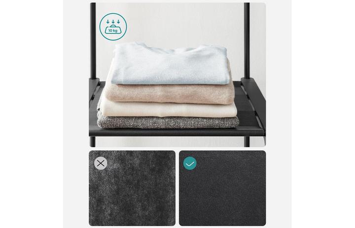 Produktbild Songmics Garderobenständer Schwarz, Detailmaterial: Stahl