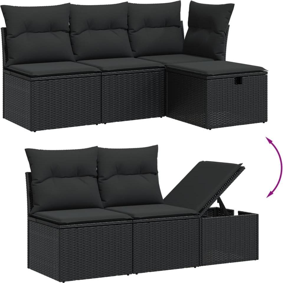 VidaXL, Gartenlounge, 10-tlg. Garten-Lounge-Set mit Kissen