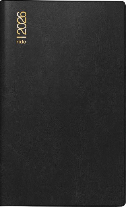 Immagine prodotto Ridoide rido idé Taschenplaner M-Planer 2026, Schwarz (87 x 153 mm, 1 mese / 2 pagine)