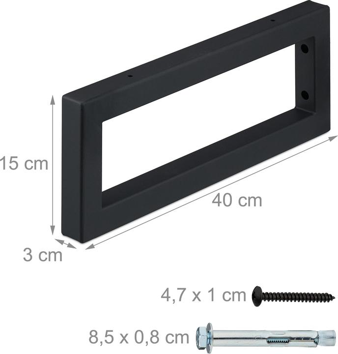 Produktbild Relaxdays 2x Wandkonsole