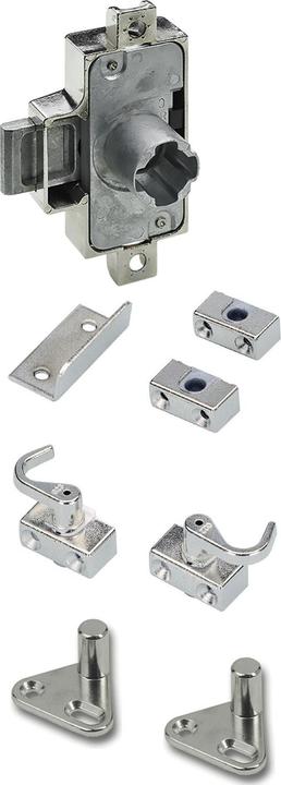 Actual product image Hettich Kit serrure espagnolette carrée 15 mm