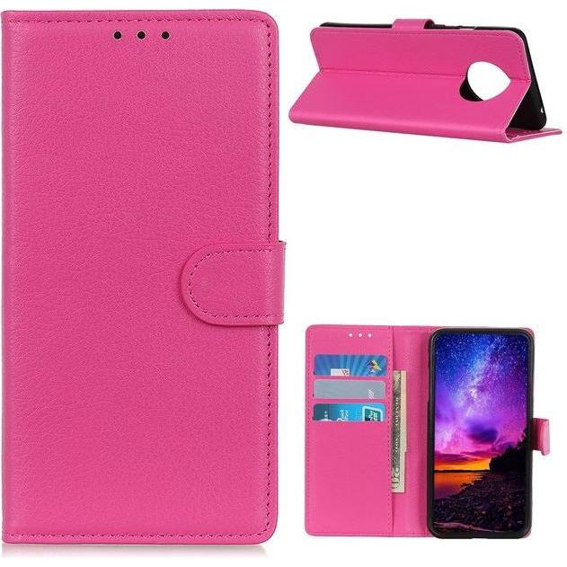 Thumbnail - MU Classic Litchi Leder Bookcover Series (Huawei Mate 40), Smartphone Hülle, Rosa