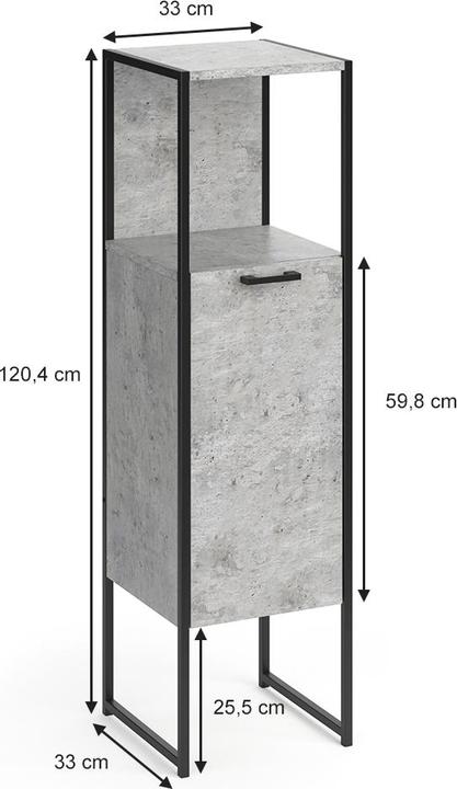 Produktbild Vicco Fyrk (33 x 33 x 120.40 cm)