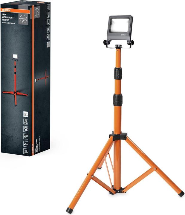 Actual product image Ledvance OSRAM LED Aussen-Strahler WORKLIGHTS - TRIPOD 1x20W 4000K Neutralweiss 4099854572159 (2000 lm)