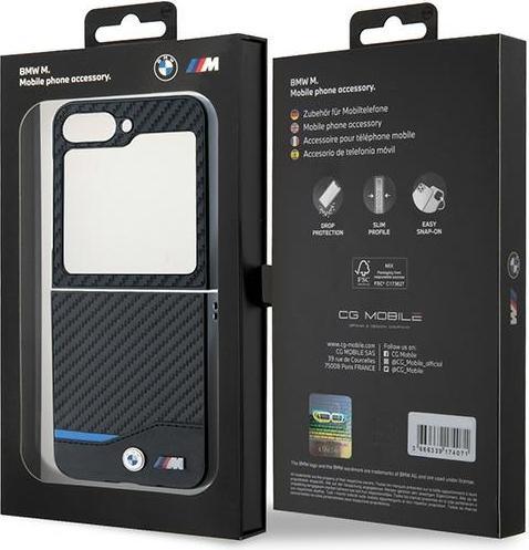 Produktbild BMW BMHCZF622NBCK Z Flip6 F741 czarny/black hardcase Carbon Blue Line (Samsung Galaxy Z Flip6)