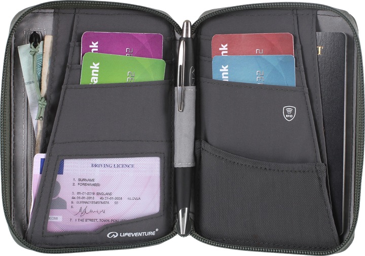 Produktbild Lifeventure RFID Mini Travel Wallet, Recycled, Olive