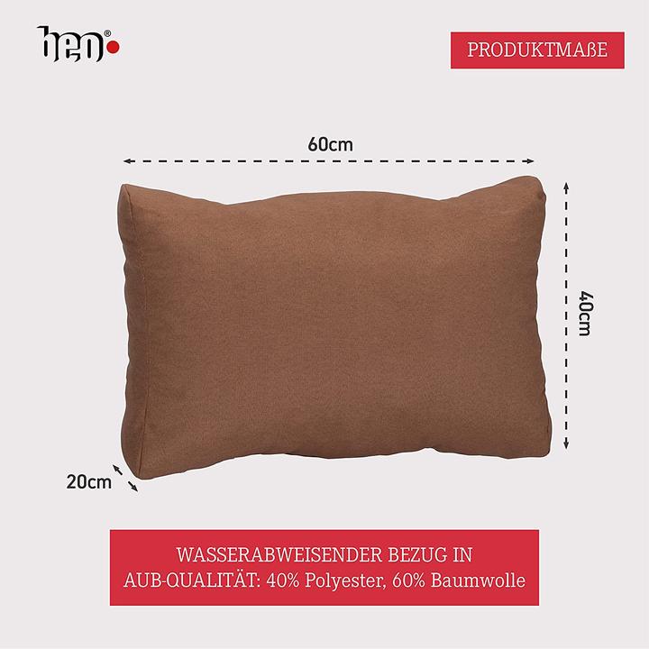 Image du produit Beo Garden Set 2x coussins de dossier Lounge (40 x 60 x 20 cm)