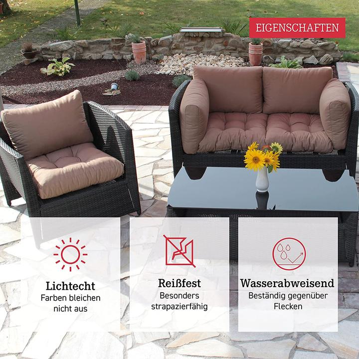 Actual product image Beo Garden Set 2x lounge cushion seat (60 x 60 cm)