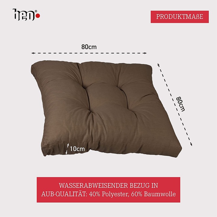 Actual product image Beo Garden Set 2x lounge cushion seat (80 x 80 x 10 cm)