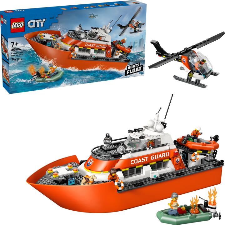 Image du produit LEGO Rettungsboot der Küstenwache mit Hubschrauber (60504, LEGO City)