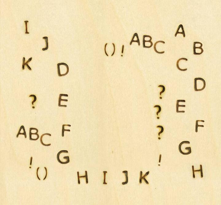 Productafbeelding Pebaro Branding stempelset, letters A t/m L (Vuurpunt)