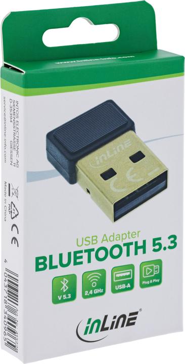 Produktbild InLine Bluetooth 5.3 USB Adapter (Sender & Empfänger)