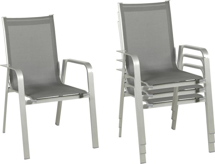 Actual product image Acamp Set 4x URBAN stacking chairs + 1x ACAPLAN Loft table 160x90cm platinum slate (160 cm)