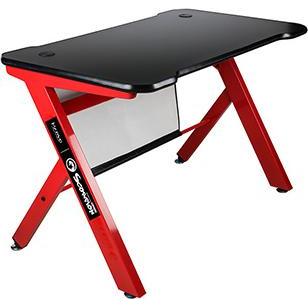 Marvo Gaming-Tisch DE-03, 120 x 66 cm, 73 cm, unterbeleuchtet, EOL, Tavolo gaming, Rosso, Nero