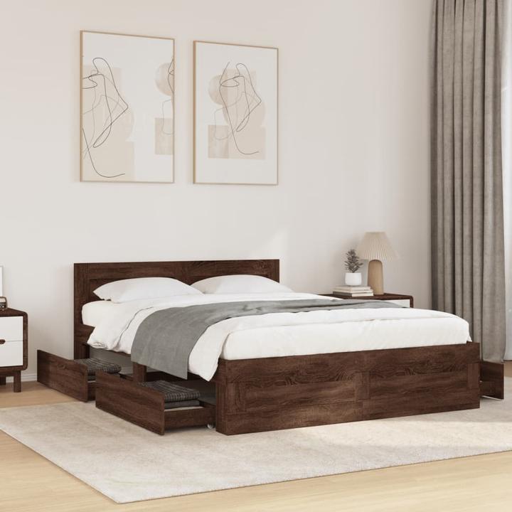 Actual product image VidaXL Bed frame with headboard (120 x 200 cm)