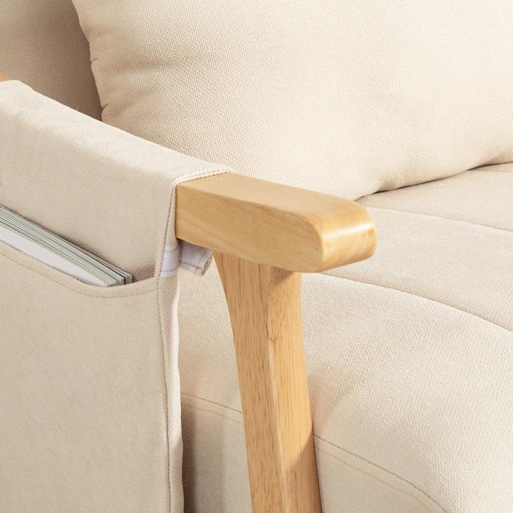 Immagine prodotto Homcom Schaukelstuhl Polyester Beige