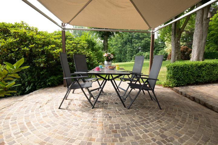 Actual product image Acamp Set 4x SPRING folding chairs + 1x ALPHA glass table (160 x 80 x 110 cm)