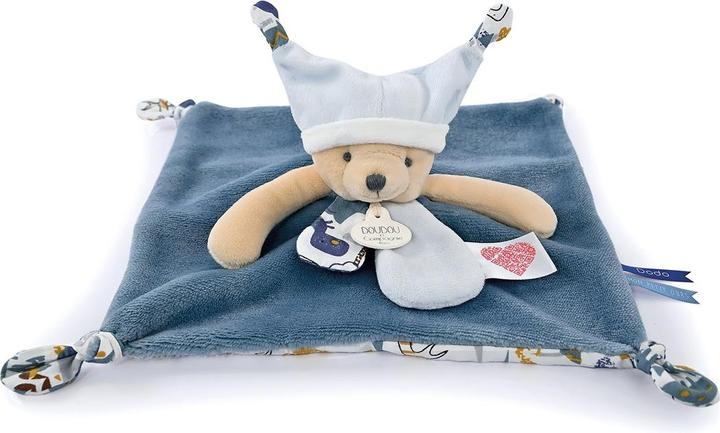 Produktbild Doudou et Compagnie Schmusetuch Bär Tag&Nacht,, blau 25cm