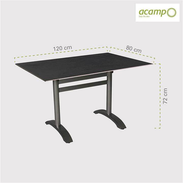 Actual product image Acamp Set 4x NEW JERSEY stacking chairs + ACAPLAN table HPL 6mm (120 cm)