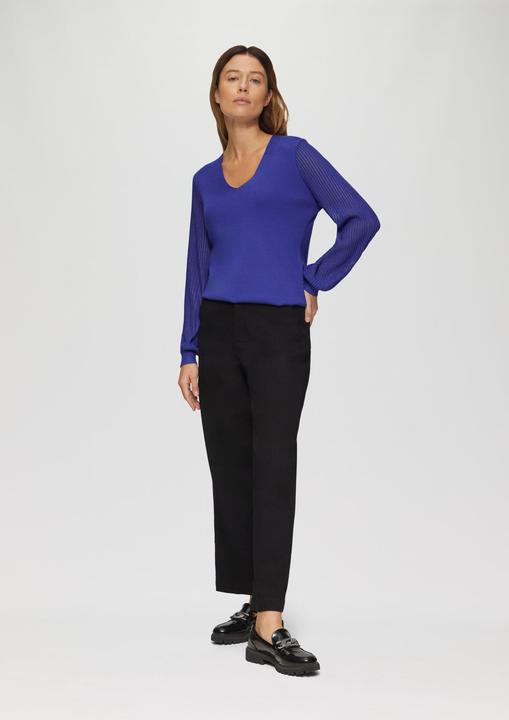 Produktbild S.Oliver Strickpullover Strickpullover mit semitransparenten Ärmeln (48)