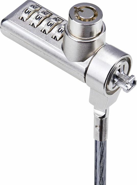 Productafbeelding StarTech COM 10-pak dubbele toegang laptopslot 2m kabelslot met sleutel en cijferslot K-S