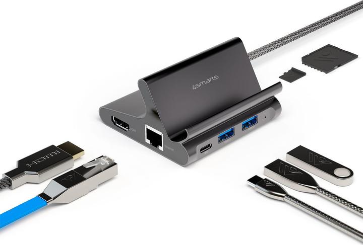 Actual product image 4smarts 7 in 1 Hub (Docking port (proprietary), 1 portion)