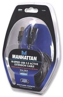 Produktbild Manhattan In Reihe schaltbar, A-Stecker / A-Buchse (10 m, USB 2.0, 2.50 W)